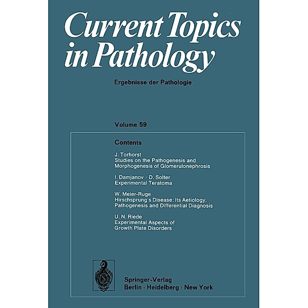 Current Topics in Pathology / Current Topics in Pathology Bd.59, E. Grundmann, W. H. Kirsten