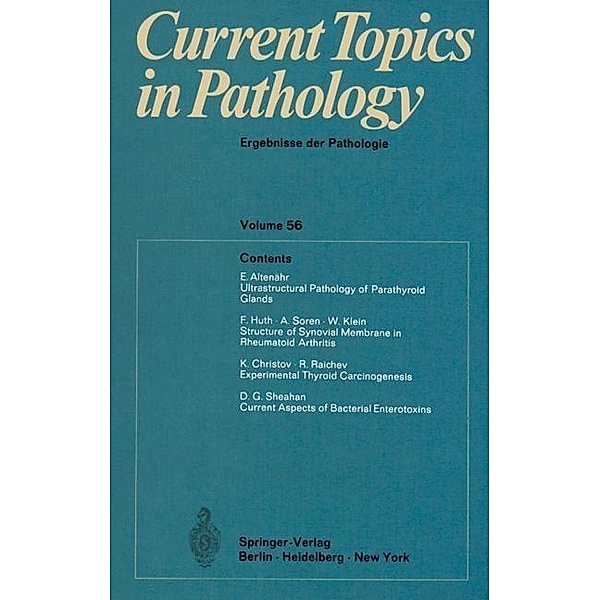 Current Topics in Pathology / Ergebnisse der Pathologie / Current Topics in Pathology Bd.56