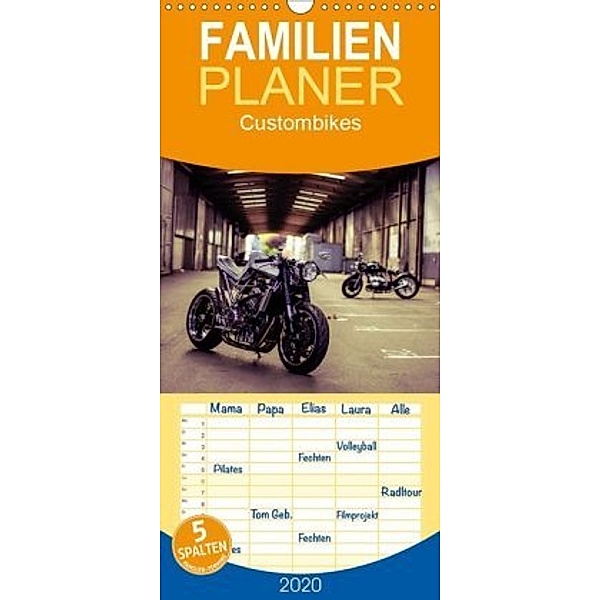 Custombikes 2020 - Familienplaner hoch (Wandkalender 2020 , 21 cm x 45 cm, hoch)