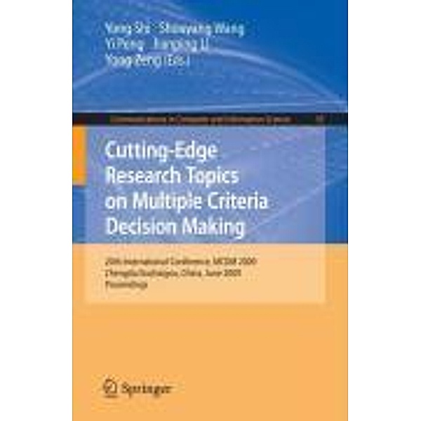 Cutting-Edge Research Topics on Multiple Criteria Decision Making / Communications in Computer and Information Science Bd.35