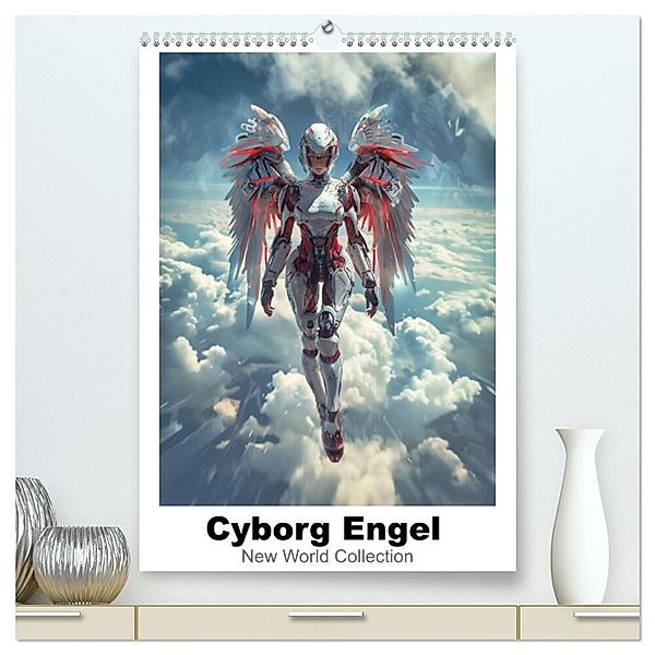 Cyborg Engel (hochwertiger Premium Wandkalender 2025 DIN A2 hoch), Kunstdruck in Hochglanz, Calvendo, thomas meinert