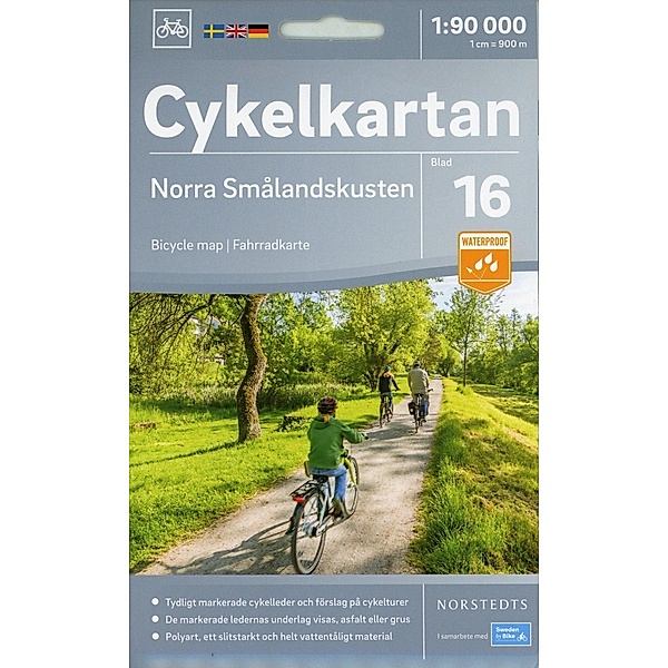 Cykelkartan Norstedts Radwanderkarte Norra Smalandkusten