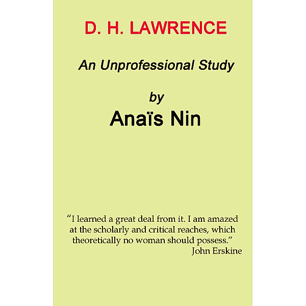 D.H. Lawrence: An Unprofessional Study, Anais Nin