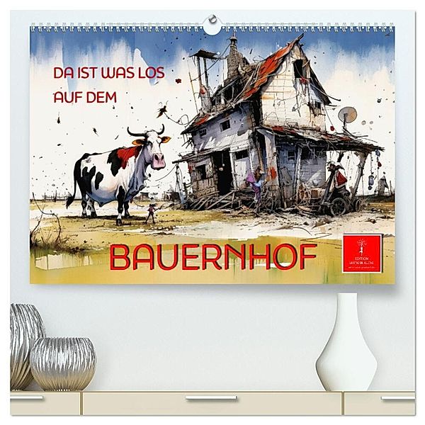 Da ist was los auf dem Bauernhof (hochwertiger Premium Wandkalender 2024 DIN A2 quer), Kunstdruck in Hochglanz, Peter Roder