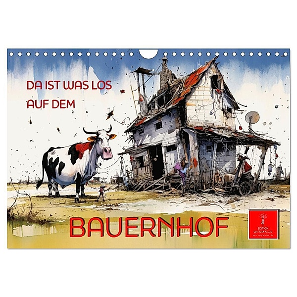Da ist was los auf dem Bauernhof (Wandkalender 2024 DIN A4 quer), CALVENDO Monatskalender, Peter Roder