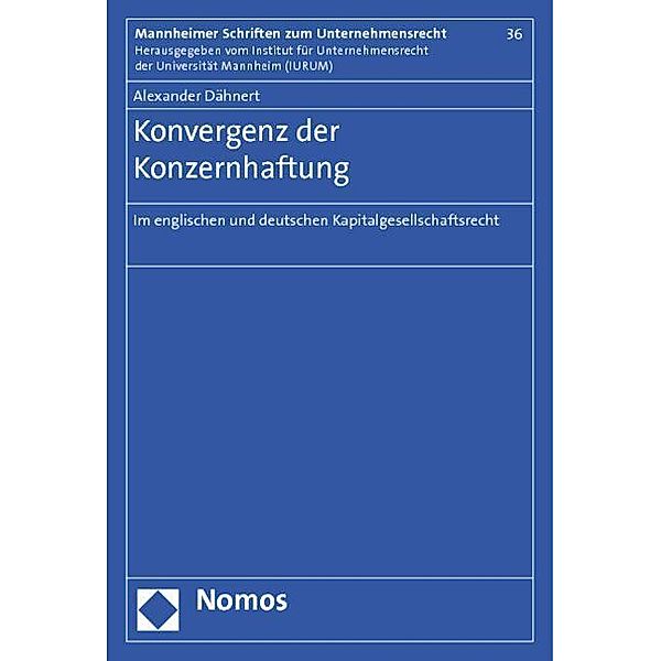 Dähnert, A: Konvergenz der Konzernhaftung, Alexander Dähnert