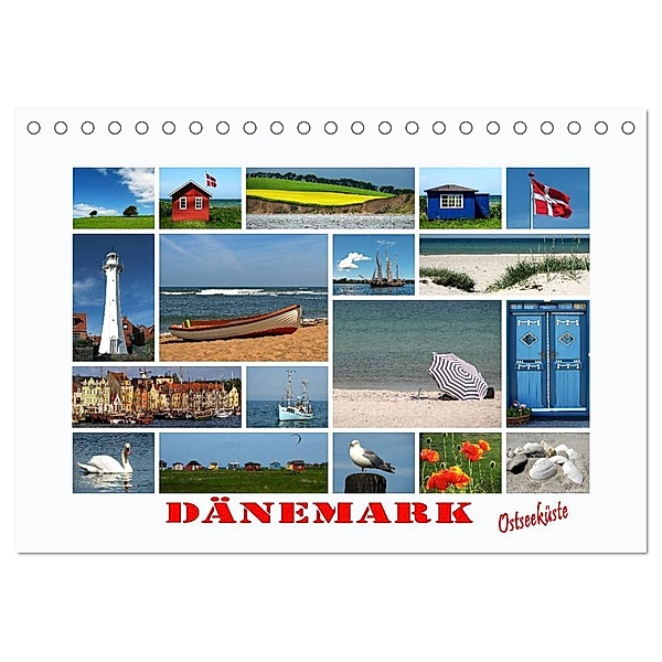 Dänemark - Ostseeküste (Tischkalender 2024 DIN A5 quer), CALVENDO Monatskalender, Carina-Fotografie