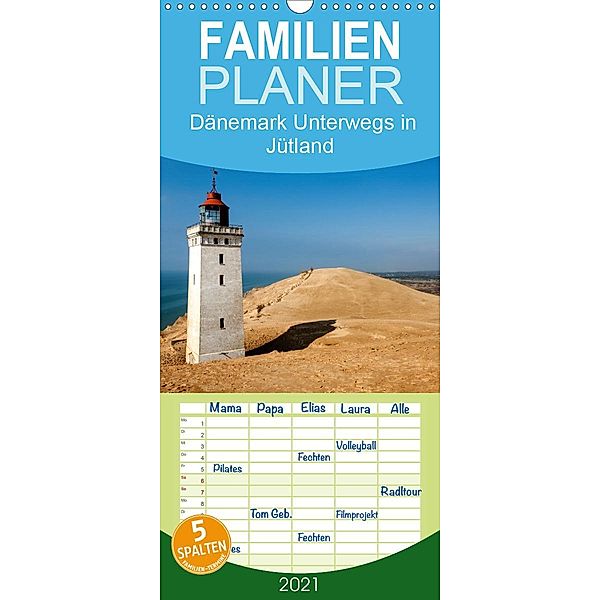 Dänemark - Unterwegs in Jütland - Familienplaner hoch (Wandkalender 2021 , 21 cm x 45 cm, hoch), Heinz Pompsch