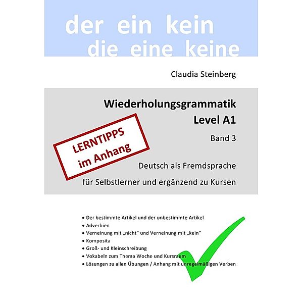 DaF - Wiederholungsgrammatik A1 - Band 3, Claudia Steinberg