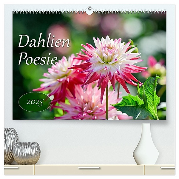 Dahlien Poesie (hochwertiger Premium Wandkalender 2025 DIN A2 quer), Kunstdruck in Hochglanz, Calvendo, Rainer Plett
