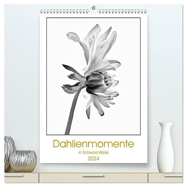 Dahlienmomente (hochwertiger Premium Wandkalender 2024 DIN A2 hoch), Kunstdruck in Hochglanz, Clemens Stenner