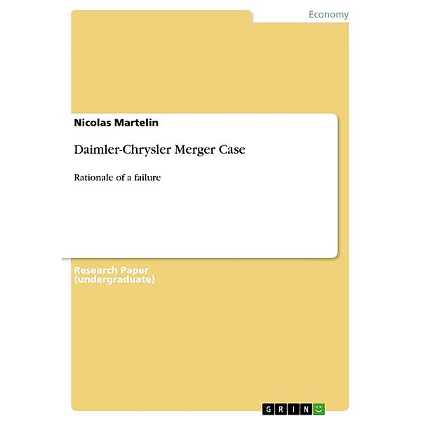 Daimler-Chrysler Merger Case, Nicolas Martelin