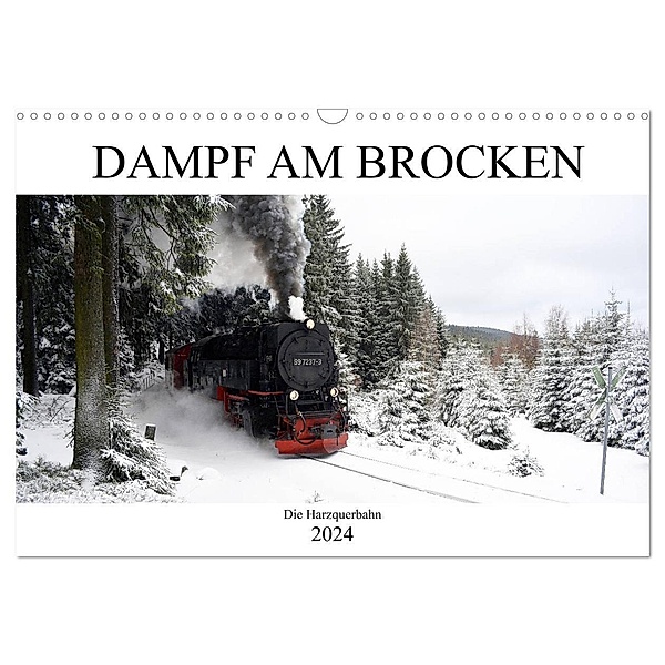 Dampf am Brocken - Die Harzquerbahn (Wandkalender 2024 DIN A3 quer), CALVENDO Monatskalender, Wolfgang Gerstner