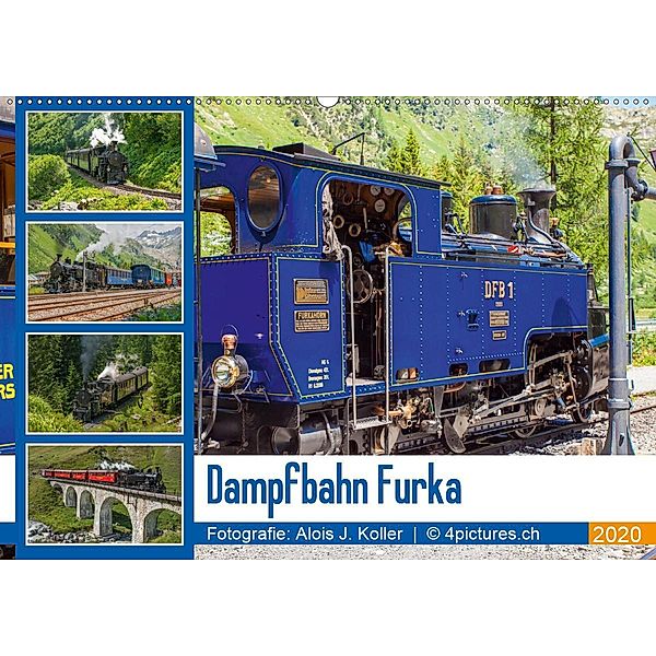 Dampfbahn Furka 2020CH-Version (Wandkalender 2020 DIN A2 quer), Alois J. Koller 4pictures.ch