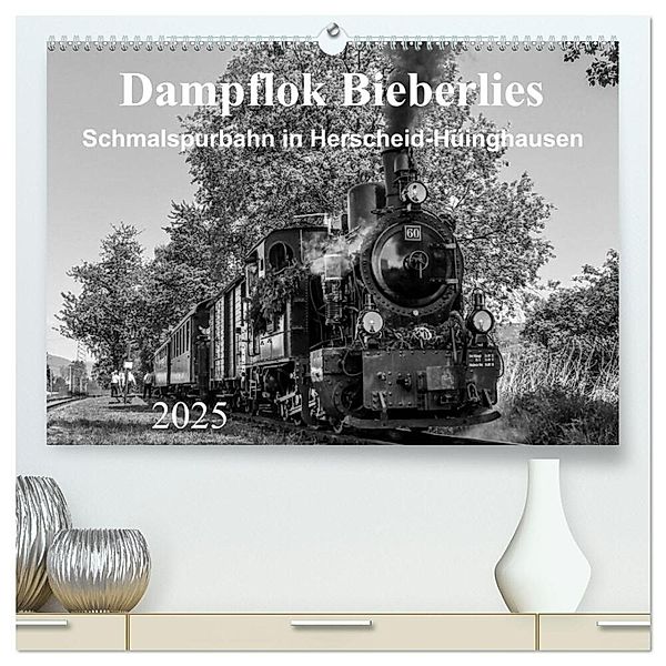 Dampflok Bieberlies in Herscheid-Hüinghausen (hochwertiger Premium Wandkalender 2025 DIN A2 quer), Kunstdruck in Hochglanz, Calvendo, Simone Rein