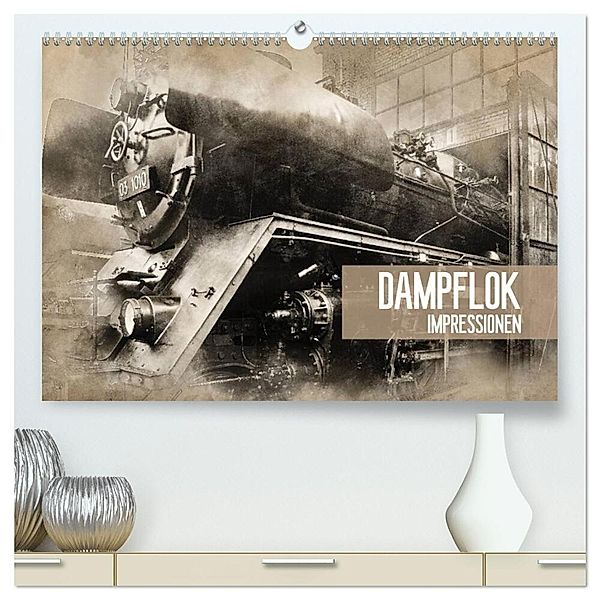 Dampflok Impressionen (hochwertiger Premium Wandkalender 2025 DIN A2 quer), Kunstdruck in Hochglanz, Calvendo, Dirk Meutzner