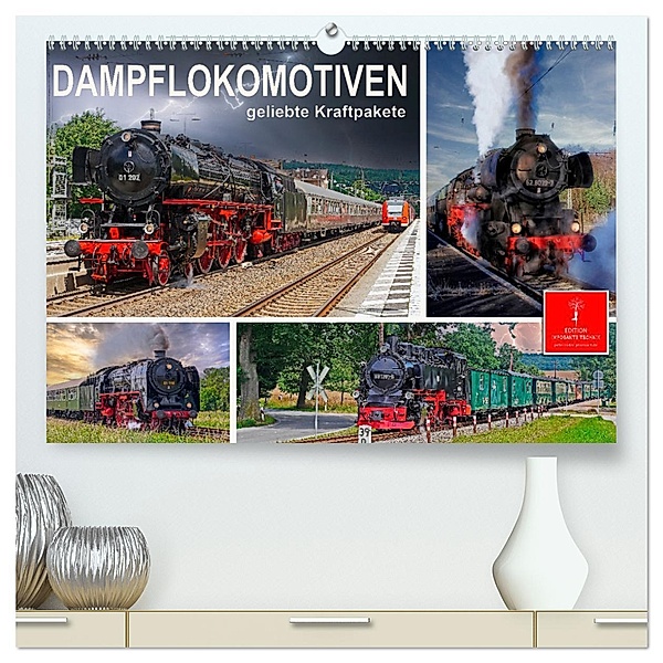 Dampflokomotiven - geliebte Kraftpakete (hochwertiger Premium Wandkalender 2025 DIN A2 quer), Kunstdruck in Hochglanz, Calvendo, Peter Roder