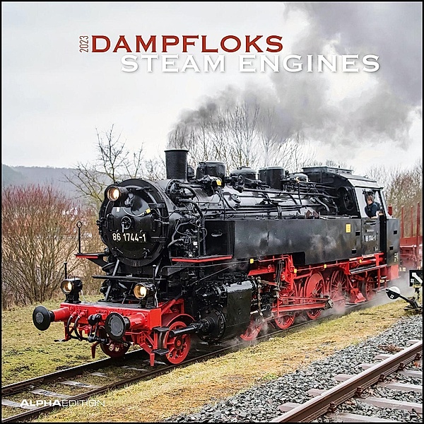 Dampfloks 2023 - Broschürenkalender 30x30 cm (30x60 geöffnet) - Kalender mit Platz für Notizen - Steam Engines - Bildkal