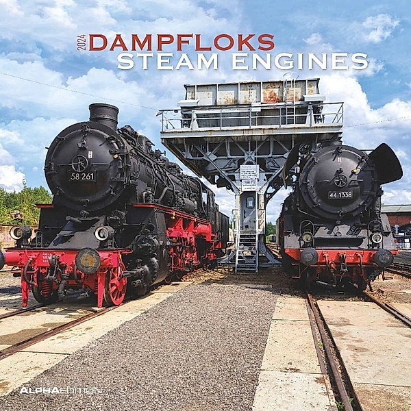 Dampfloks 2024 - Broschürenkalender 30x30 cm (30x60 geöffnet) - Kalender mit Platz für Notizen - Steam Engines - Bildkalender - Wandkalender
