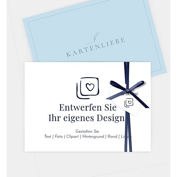 Dankeskarte Blanko Design - löschen, Postkarte quer (148 x 105mm)