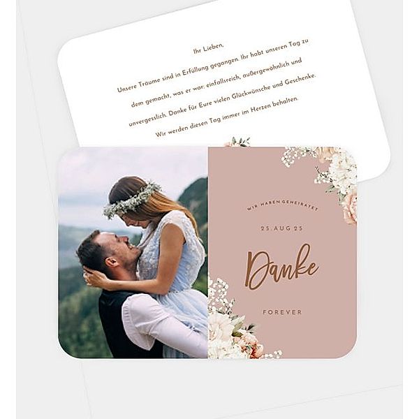 Dankeskarte Celebrate love, Postkarte quer (148 x 105mm)