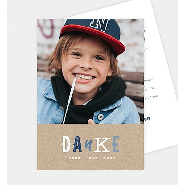 Dankeskarte Cool Kids, Postkarte hoch (120 x 170mm)