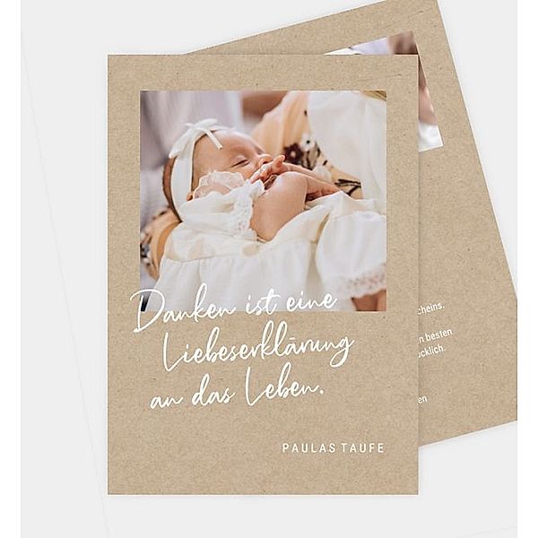 Dankeskarte Voller Liebe, Postkarte hoch (120 x 170mm)
