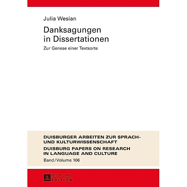 Danksagungen in Dissertationen, Julia Wesian