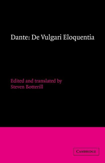 Dante De vulgari eloquentia Cambridge Medieval Classics eBook v