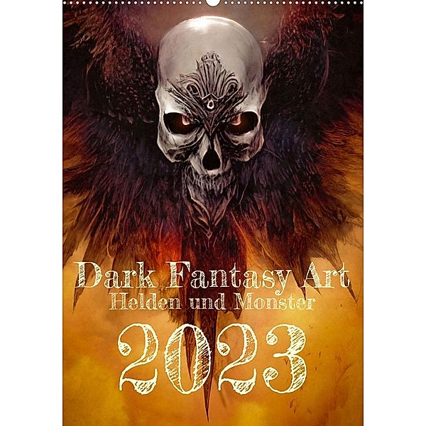 Dark Fantasy Art - Helden und Monster (Wandkalender 2023 DIN A2 hoch), Markus Gann