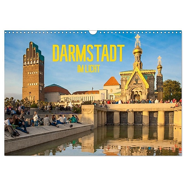 Darmstadt im Licht (Wandkalender 2024 DIN A3 quer), CALVENDO Monatskalender, Dietmar Scherf
