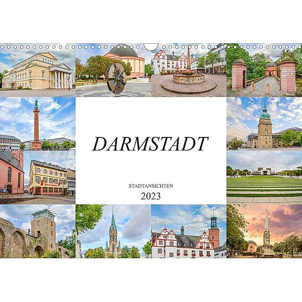 Darmstadt Stadtansichten (Wandkalender 2023 DIN A3 quer), Dirk Meutzner