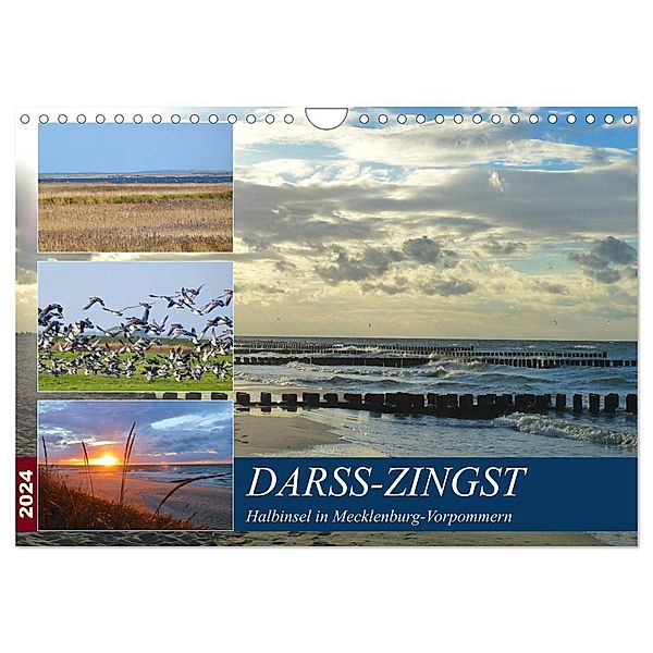 DARSS-ZINGST Halbinsel in Mecklenburg Vorpommern (Wandkalender 2024 DIN A4 quer), CALVENDO Monatskalender, Claudia Schimmack