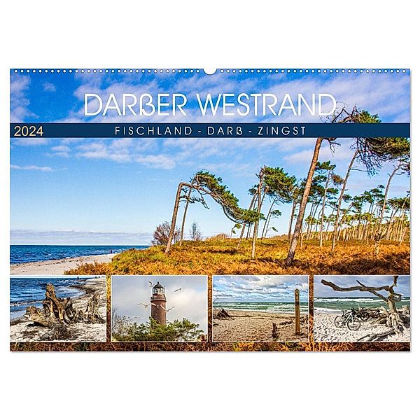 Darßer Weststrand - Fischland Darß Zingst (Wandkalender 2024 DIN A2 quer), CALVENDO Monatskalender, Holger Felix