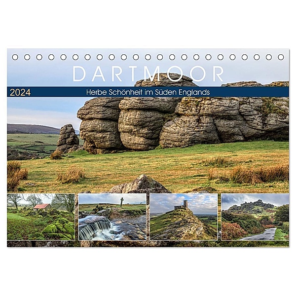 Dartmoor, herbe Schönheit im Süden Englands (Tischkalender 2024 DIN A5 quer), CALVENDO Monatskalender, Joana Kruse