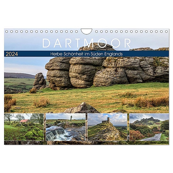Dartmoor, herbe Schönheit im Süden Englands (Wandkalender 2024 DIN A4 quer), CALVENDO Monatskalender, Joana Kruse