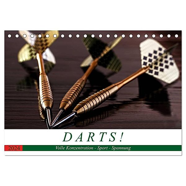 Darts. Konzentration - Sport - Spannung (Tischkalender 2024 DIN A5 quer), CALVENDO Monatskalender, Boris Robert