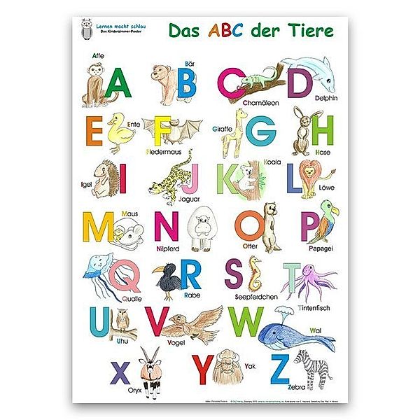 Das ABC der Tiere Lernposter DIN A3 laminiert, E&Z-Verlag GmbH