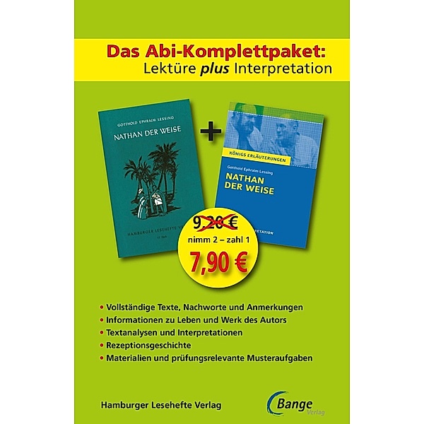 Das Abi-Komplettpaket: Lektüre plus Interpretation - Nathan der Weise, Gotthold Ephraim Lessing