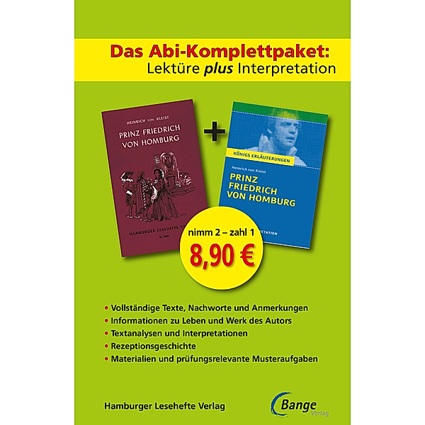 Das Abi-Komplettpaket: Lektüre plus Interpretation / Das Abi-Komplettpaket. Lektüre plus Interpretation - Prinz Friedrich von Homburg, Heinrich von Kleist
