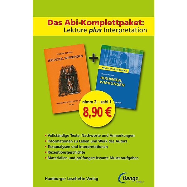 Das Abi-Komplettpaket: Lektüre plus Interpretation - Irrungen, Wirrungen, Theodor Fontane