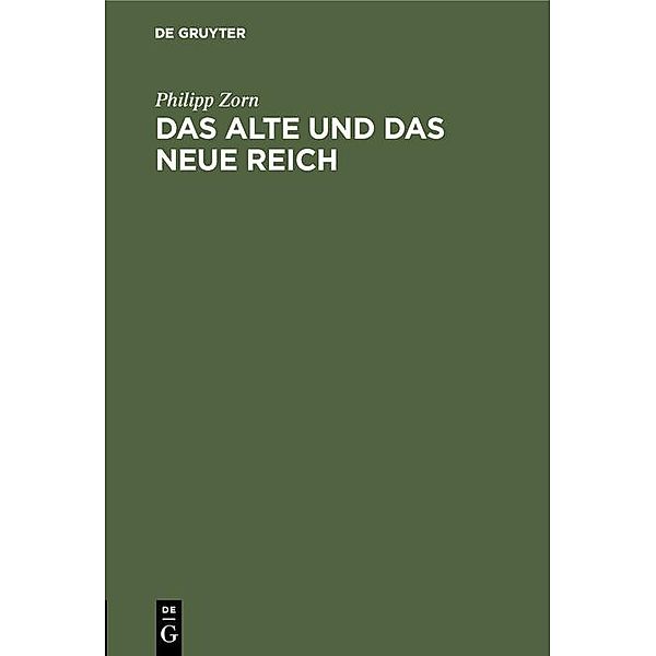 Das alte und das neue Reich, Philipp Zorn