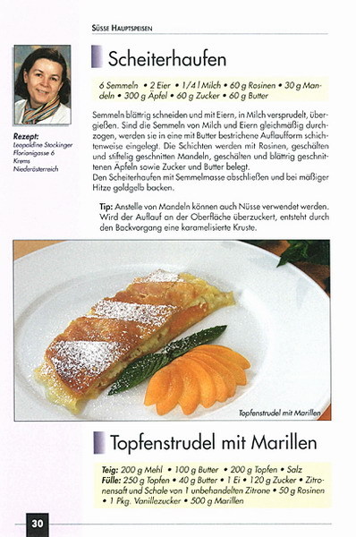 Topfen/Knödel/Strudel/Rezepte/Rezept-Buch Das Bäuerinnen Mehlspeisen Kochbuch 