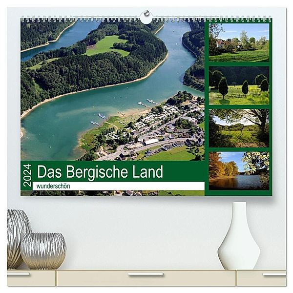 Das Bergische Land - wunderschön (hochwertiger Premium Wandkalender 2024 DIN A2 quer), Kunstdruck in Hochglanz, Helmut Harhaus