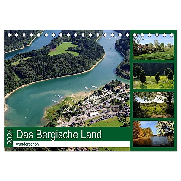 Das Bergische Land - wunderschön (Tischkalender 2024 DIN A5 quer), CALVENDO Monatskalender, Helmut Harhaus