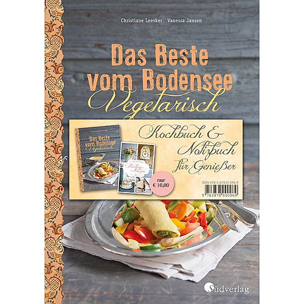 Das Beste vom Bodensee - Vegetarisch, Kochbuch & Notizbuch für Geniesser, Christiane Leesker, Vanessa Jansen