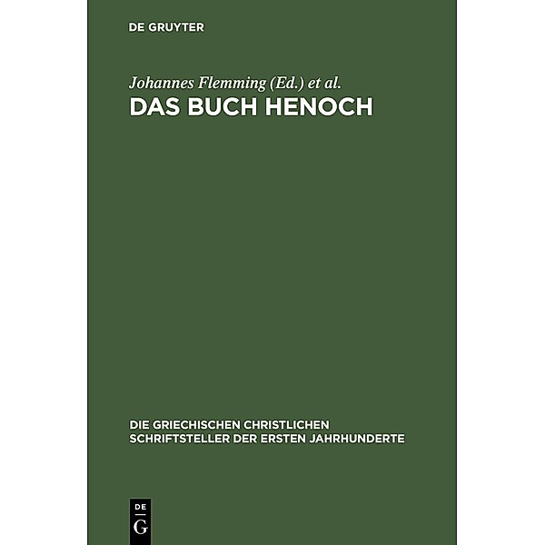 Das Buch Henoch / Die griechischen christlichen Schriftsteller der ersten Jahrhunderte Bd.5