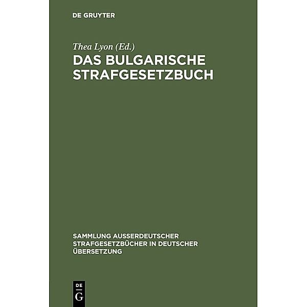 Das bulgarische Strafgesetzbuch