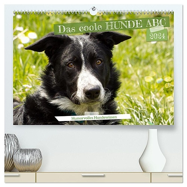 Das coole Hunde ABC (hochwertiger Premium Wandkalender 2024 DIN A2 quer), Kunstdruck in Hochglanz, Sabine Löwer
