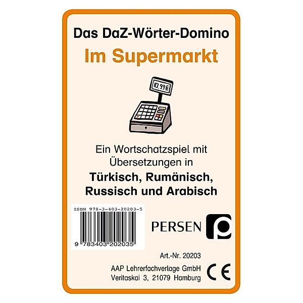 Das DaZ-Wörter-Domino: Im Supermarkt, Klara Kirschbaum, Luise Welfenstein